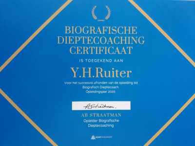 Opleiding Biografische diepte coaching afgerond Opleiding Biografische diepte coaching afgerond